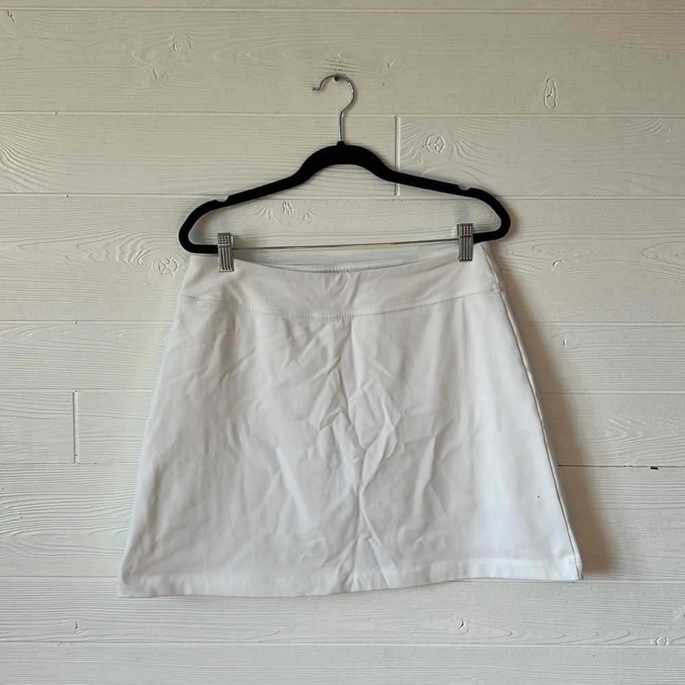 💄Athleta white skort athletic short lined skirt size medium